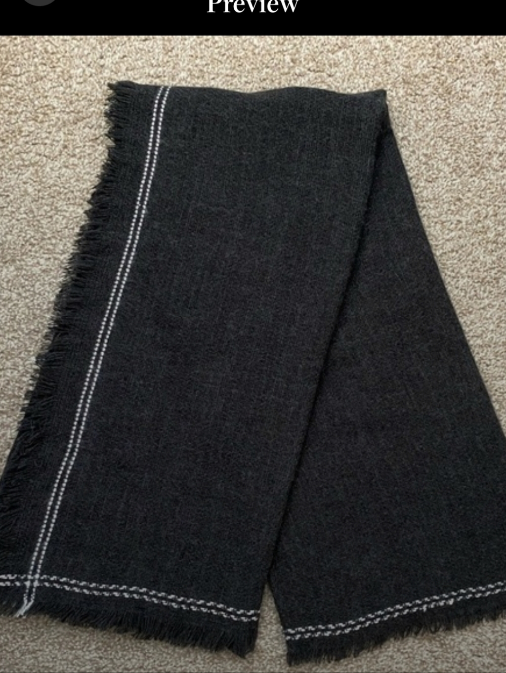 OLIVE & PIQUE Lola Blanket Scarf - Charcoal - Picture 3 of 4